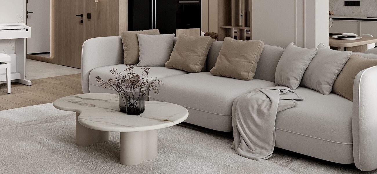 Интерьер гостиной в ЖК Республика