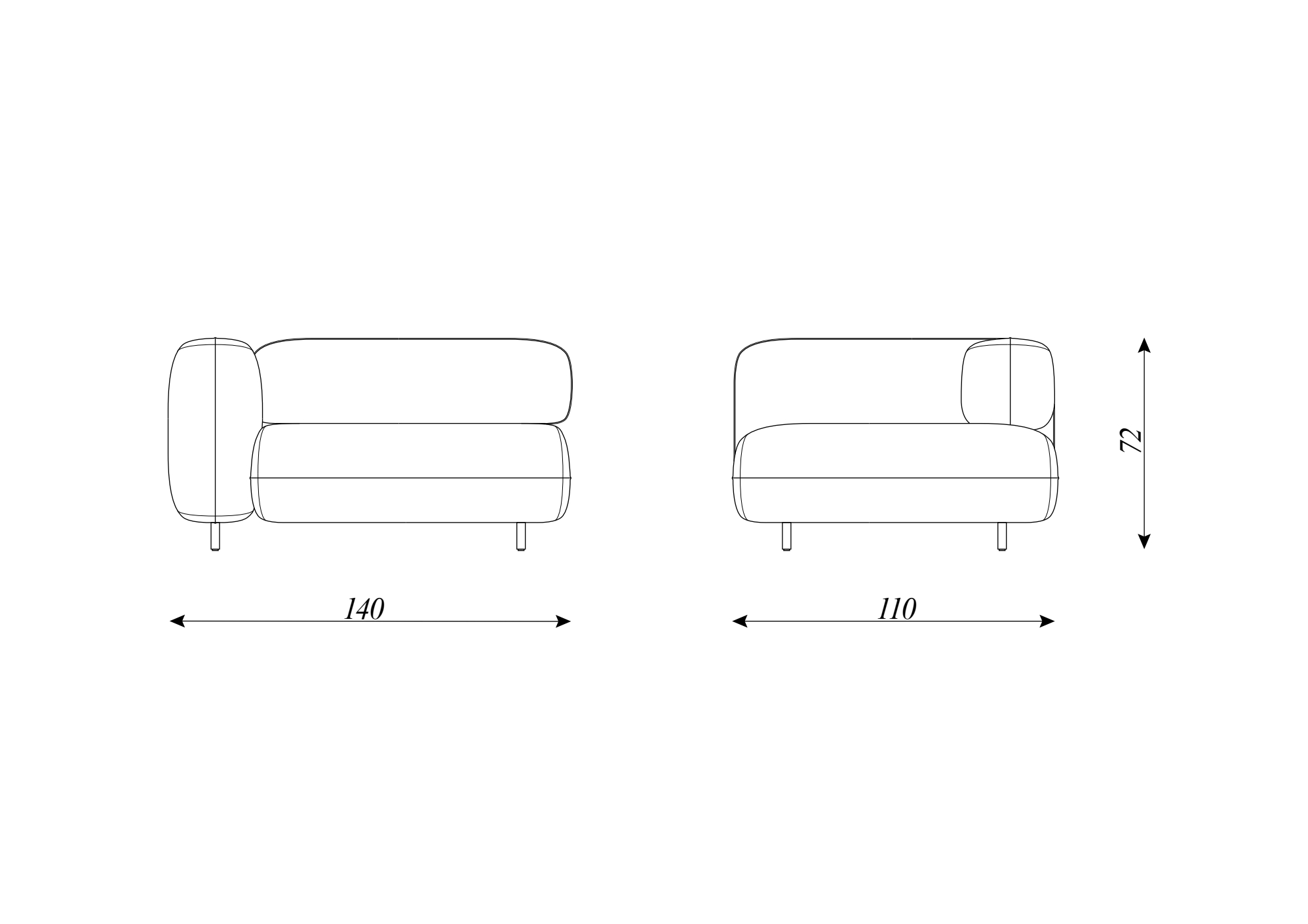 Модульный диван, секция DP3