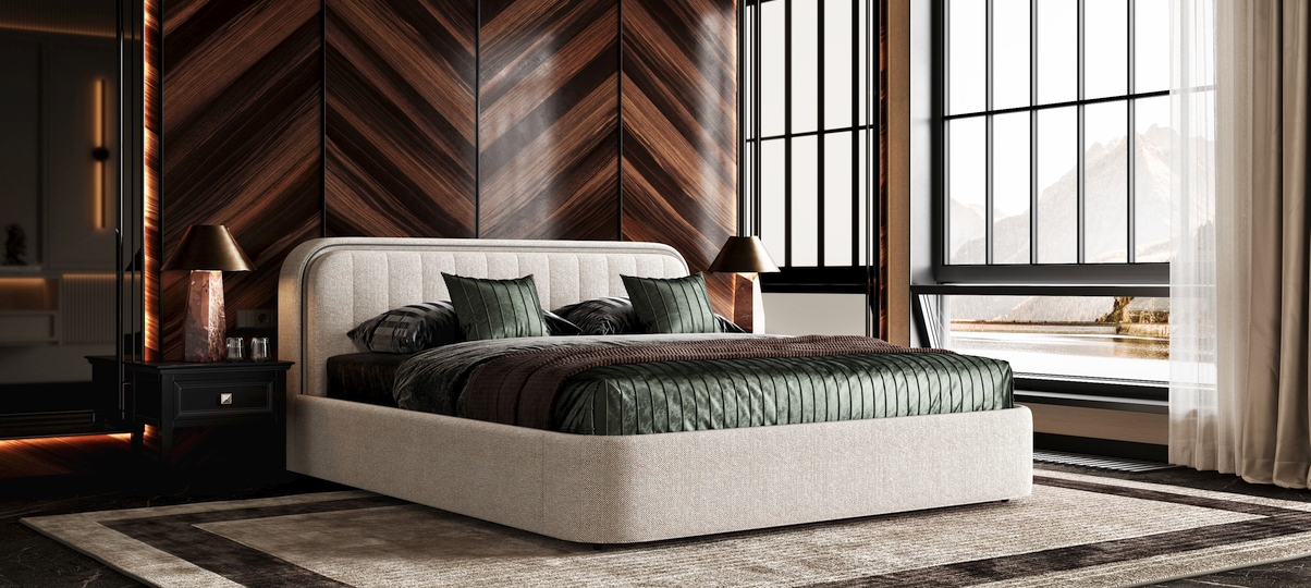DELAVEGA K53 Beds Collection — a Reliable Frame, Soft Headboard, and Custom Sizes